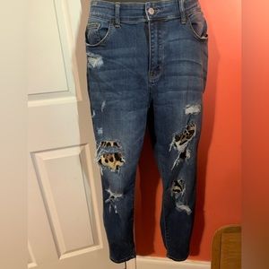 Plus size 16w Judy blue jeans cheetah stretch denim